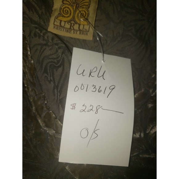 URU Kristine St. Rrik Womens Silk Blend Baby Doll Blouse Sz 1X OS Green Gray NWT - Picture 10 of 12